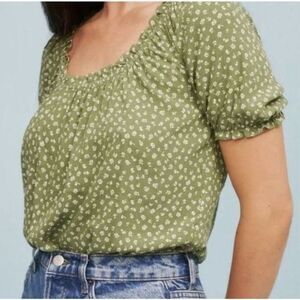 Reformation Cheyanne Top Lassie Green Floral, Sm $118 E47
